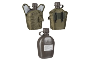 Image of MIL-TEC Plastic Canteen w/Cover, OD Green, 14505001