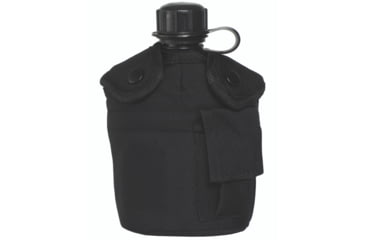 Image of MIL-TEC Plastic Canteen w/Cup &amp; Cover, Black, 14506002