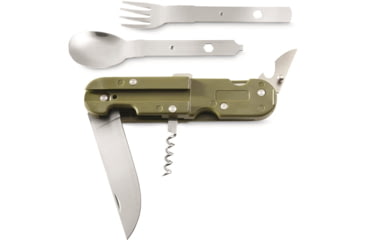 Image of MIL-TEC Stainless Steel Eating Utensil, Silver, 3 Piece, 14622650