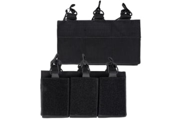 Image of MIL-TEC Triple Mag Pouch W/Hook &amp; Loop, Black, 13496302