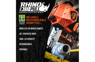 Image of Mile Marker Rhino Pull Winch, 1000 lb, Portable, 24V, 71-1000