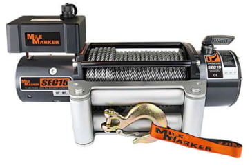 Image of Mile Marker SEC15 Truck/SUV Winch with Strap, 15.000 lb Capacity, 76-50260W