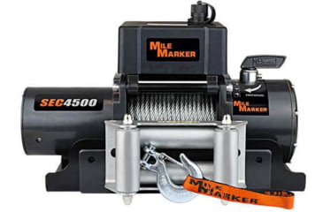 Image of Mile Marker SEC4500 Trailer Winch with Mounting Plate &amp; Strap, 76-50115BW