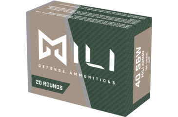 Image of Mili Ammunitions .40 S&amp;W 180 Grain Jacketed Hollow Point Brass Cased Pistol Ammo, 20 Rounds, M40SWCS180-B