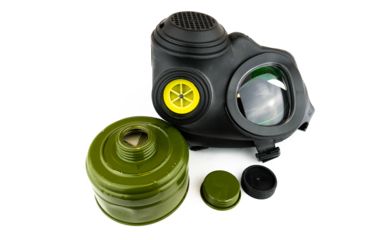 Image of Army Navy Sales A4 Forsheda Gas Mask Respirator with Filter, Black, Adult, WGMA4