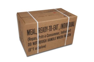 Image of Military Surplus Meals Ready To Eat Case, Inspection 2020, Menu A, Brown, 16x9x11in, NSN 8970-00-149-1094, MRE2020-A