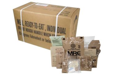 Image of Military Surplus Meals Ready To Eat Case, Inspection 2020, Menu A, Brown, 16x9x11in, NSN 8970-00-149-1094, MRE2020-A