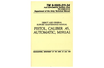 Image of Military Surplus Pistol Cal .45 Automatic M1911A1 Manual, 5.5in X 8.5in, BK069