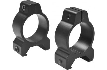 Image of Millett Angle-Loc Detachable Rings, 1in Medium, Matte Aluminum, Vertical Split, Clam