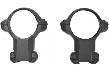 Image of Millett Angle-Loc Weaver Style Rifle Scope Rings, 1in, .22 Cal 11mm Euro Grooved, High, Matte