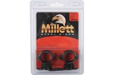 Image of Millett Angle-Loc Windage Adjustable Weaver Style Rifle Scope Rings, 1in, Ruger 10/22+96/22 Fits Factory Base, Medium, Smooth 