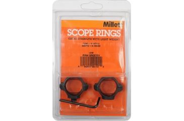 Image of Millett Turn In Standard Rings, Matte Black, Low SR00701