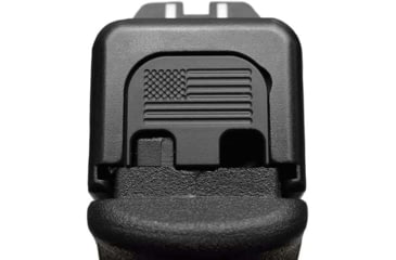 Image of MILSPIN American Flag Slide Back Plate, Glock Models, Gen 1-5, &quot;Blacked Out&quot; Cerakote on Stainless Steel, 1111118101