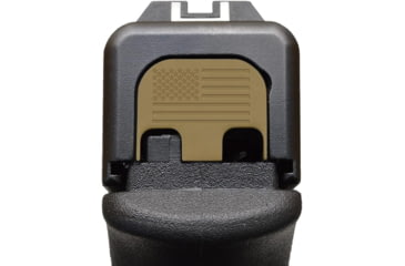 Image of MILSPIN American Flag Slide Back Plate, Glock Models, Gen 1-5, All Coyote Tan Cerakote, 1111178101