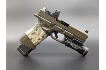 Image of MILSPIN Blacked Out US Flag Magazine Extension For Glock 22/35, 5 Round, Blacked Out Cerakote, 1152118101-5RD