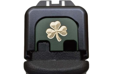 Image of MILSPIN Shamrock Slide Back Plate, Glock Models, Gen 1-5, Green Cerakote on Brass, 111123013U