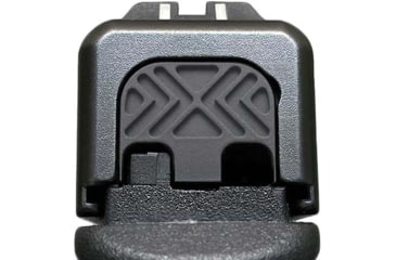 Image of MILSPIN X-Carve Slide Back Plate, Glock Models, Gen 1-5, &quot;Blacked Out&quot; Cerakote on Stainless Steel, 111111814F