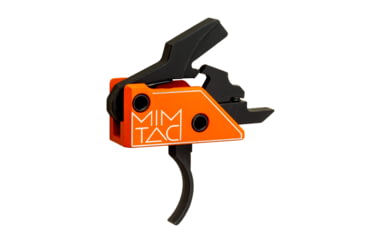 Image of Mimtac Drastic AR-15 Drop-in Touch Trigger, Curved, Orange/Black, DRCR-ORG-01