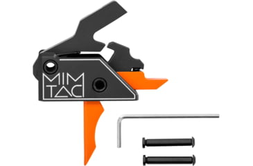 Image of Mimtac Drastic AR-9 9mm PCC Drop-in Touch Trigger, Orange/Black, Small, DR9-ORG-02
