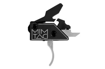 Image of Mimtac Drastic CR 9 AR-9 Drop-In Trigger, Curved, Silver/Black, DRCR9-SVR-02