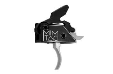 Image of Mimtac Drastic CR 9 Drop-in Trigger, Curved, 3.5lb, Silver/Black, DRCR-9-SVR1