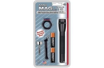 Image of MagLite Mini 2 Cell AA Incandescent Flashlight, Black, Blister Card, M2A016