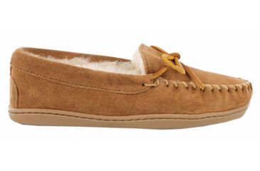 Image of Minnetonka Sheepskin Hardsole Moc Slippers - Womens, Tan, 7 W, 3341W-255-7