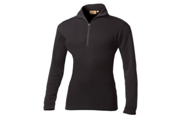 Image of Minus 33 Sequoia Mid-Weight 1/4 Zip - Womens-Black-X-Large