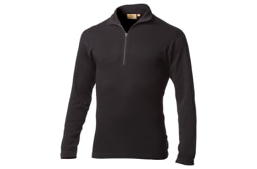 Image of Minus 33 Isolation Mid-Weight 1/4 Zip - Mens-Black-Large