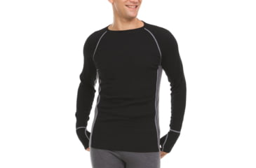 Image of Minus33 Merino Wool Clothing Midweight - Mens Wool Long Sleeve Crew Woolverino, woolverino-mens-midweight-l-s-crew
