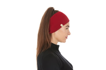 Image of Minus33 Midweight Wool Reversible Headband, True Red, One Size, 3594TRBLK