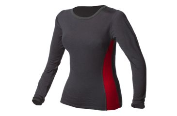Image of Minus33 Ossipee  Midweight Wool Crew, Black / True Red, X-Large 804BLKTRXL