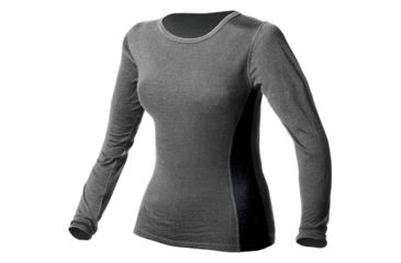 Image of Minus33 Ossipee  Midweight Wool Crew, Black / Charcoal, Small 804CGBLKS