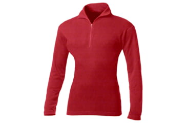 Image of Minus33 Sequoia Women's Midweight Wool 1/4 Zip, True Red, X-Small 814TRXS