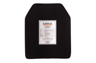 Image of MIRA Safety Level 4 Body Armor Plate, Black, None, MT-LVL4