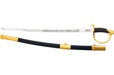 Image of Miscellaneous Confederate Cavalry Sword,28.5in,Sharpened Stainless Blade,Black Composition Handle M2312