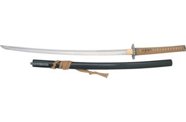 Image of Miscellaneous Handmade Katana,26.875in,Carbon Steel Blade,Imitation Rayskin Handle Tan Cord Wrap M3278