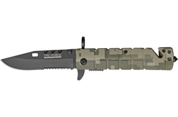 Image of Miscellaneous Linerlock Green Digital Folding Knife,3.5in,Clip Point Blade,Green Digital Camo Textured Alum Handle M4145