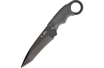 Image of Miscellaneous Neck Fixed Blade Knife,3.375in,Tanto Blade,Gray Nylon Cord Wrapped Handle M4237