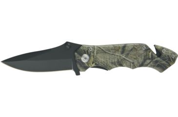 Image of Miscellaneous Rescue Camo Folding Knife,4.5in closed,Black Stainless Blade,Camouflage Alum Handle M3476