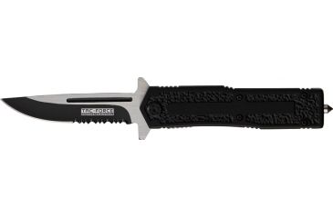 Image of Miscellaneous Speed 2 Tone Folding Knife,3.375in,Drop Point Blade,Black Textured Alum Handle M961
