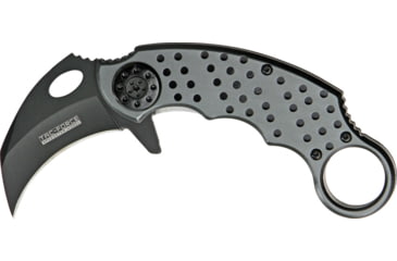 Image of Miscellaneous Speed Assisted Karambit Folding Knife,2.25in,Black Coated Stainless Blade,Alum Handles With Light Black Overlay/Black Disck Trim M4092