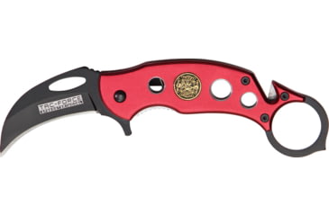 Image of Miscellaneous Speed Assisted Karambit Folding Knife,2in,Assisted Opening Curved Blade,Red Anodized Alum Handle M3900