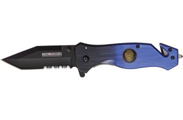Image of Miscellaneous Speed Assisted Two Tone Folding Knife,3.25in,Tanto Blade,Black And Blue Anodized Alum Handle M3895
