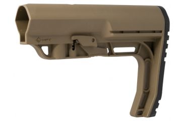 Image of Mission First Tactical Battlelink Minimalist Stock Military For Mil Spec Size 1.148 Diameter Receiver Extensions Scorched Dark Earth