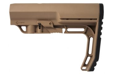 Image of Mission First Tactical Battlelink Minimalist Stock Military For Mil Spec Size 1.148 Diameter Receiver Extensions Scorched Dark Earth