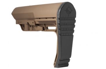 Image of Mission First Tactical Battlelink Minimalist Stock Military For Mil Spec Size 1.148 Diameter Receiver Extensions Scorched Dark Earth