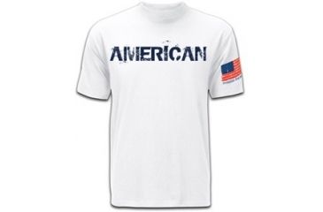 Image of Mission First Tactical American T-Shirt, White, Small MFTAMT-WH-S
