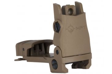 Image of Mission First Tactical Back Up Polymer Flip Up Rear Sight With Windage Adjustment Scorched Dark Earth