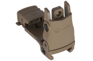 Image of Mission First Tactical Back Up Polymer Flip Up Rear Sight With Windage Adjustment Scorched Dark Earth